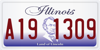IL license plate A191309
