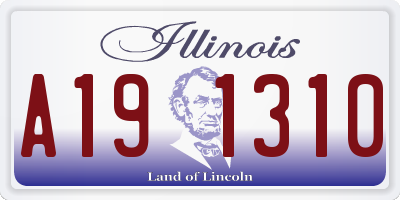 IL license plate A191310