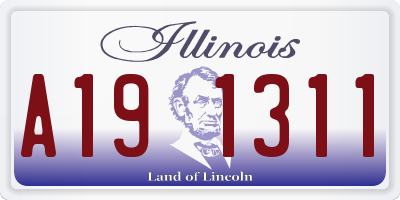 IL license plate A191311