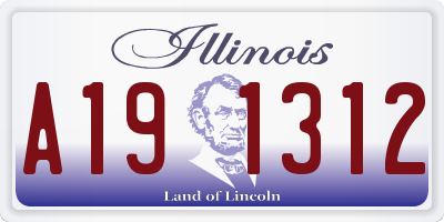 IL license plate A191312