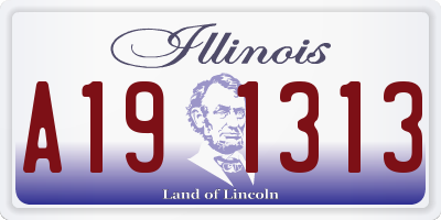 IL license plate A191313