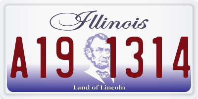 IL license plate A191314