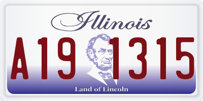 IL license plate A191315