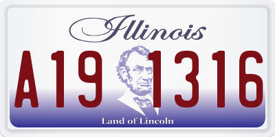 IL license plate A191316