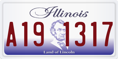 IL license plate A191317