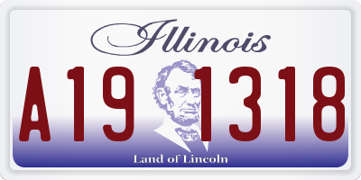 IL license plate A191318