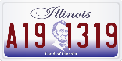 IL license plate A191319