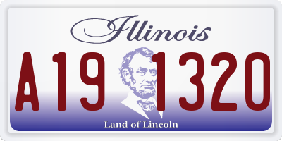 IL license plate A191320