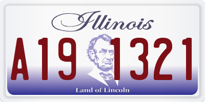 IL license plate A191321