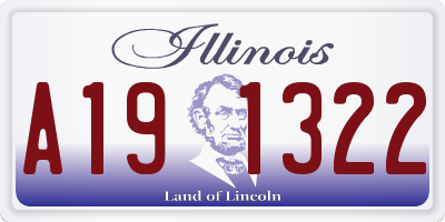 IL license plate A191322