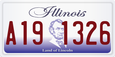 IL license plate A191326