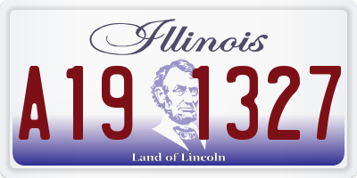 IL license plate A191327