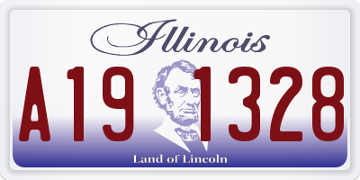 IL license plate A191328