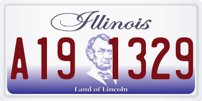 IL license plate A191329