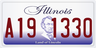 IL license plate A191330