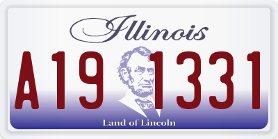 IL license plate A191331