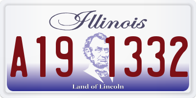 IL license plate A191332