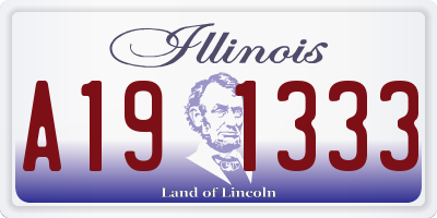 IL license plate A191333