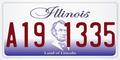 IL license plate A191335