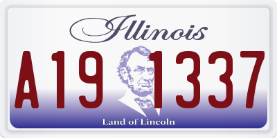 IL license plate A191337