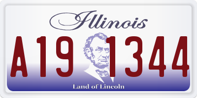 IL license plate A191344