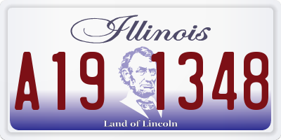 IL license plate A191348