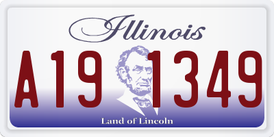IL license plate A191349
