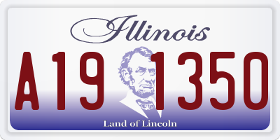 IL license plate A191350