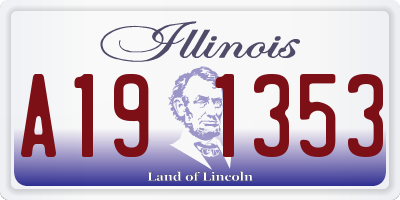 IL license plate A191353