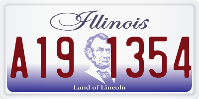 IL license plate A191354