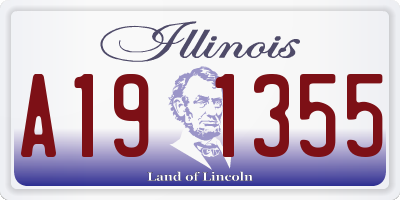 IL license plate A191355