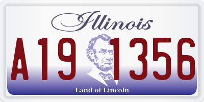 IL license plate A191356