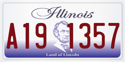IL license plate A191357