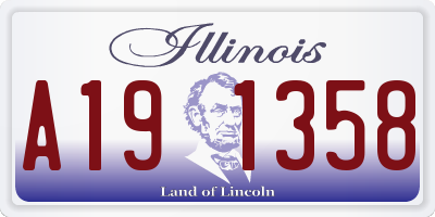 IL license plate A191358