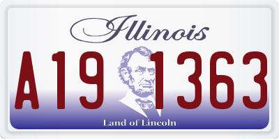 IL license plate A191363