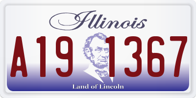 IL license plate A191367