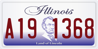 IL license plate A191368