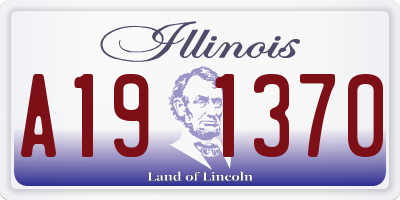 IL license plate A191370
