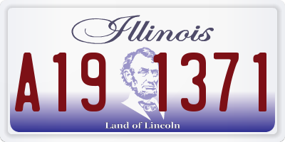 IL license plate A191371