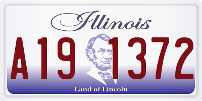 IL license plate A191372