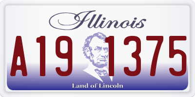 IL license plate A191375