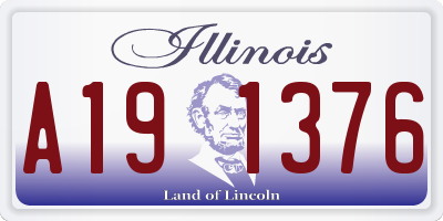 IL license plate A191376