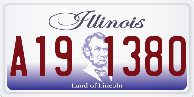 IL license plate A191380
