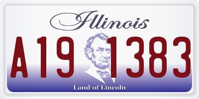 IL license plate A191383