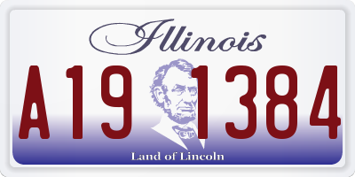 IL license plate A191384