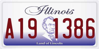 IL license plate A191386