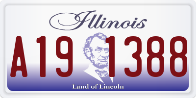 IL license plate A191388