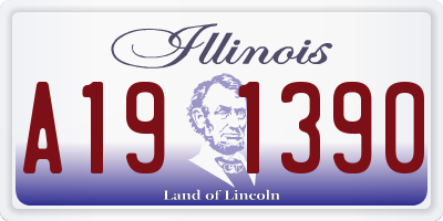 IL license plate A191390