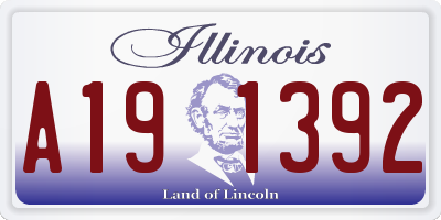 IL license plate A191392