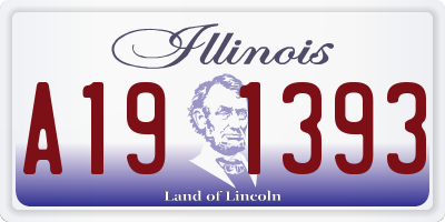 IL license plate A191393